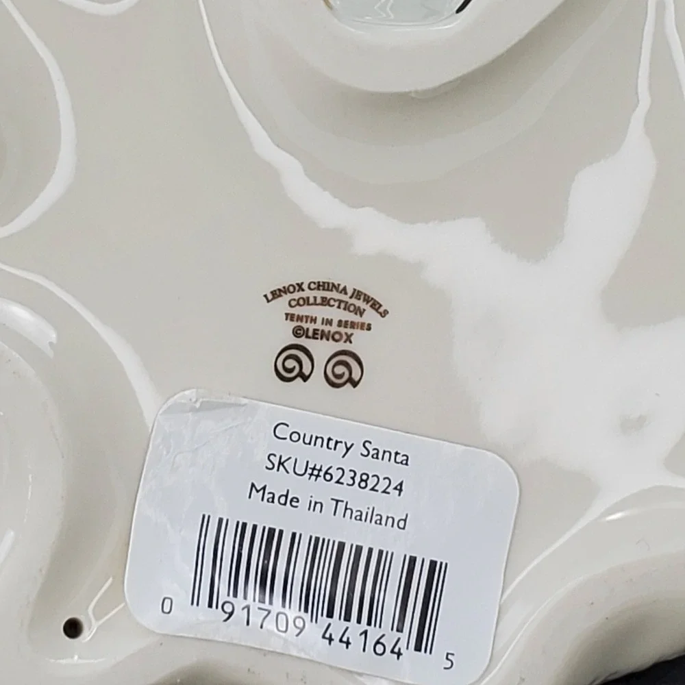 Lenox China‎ Jewels Country Santa Figurine 10th In Series Ivory Gold 6238224